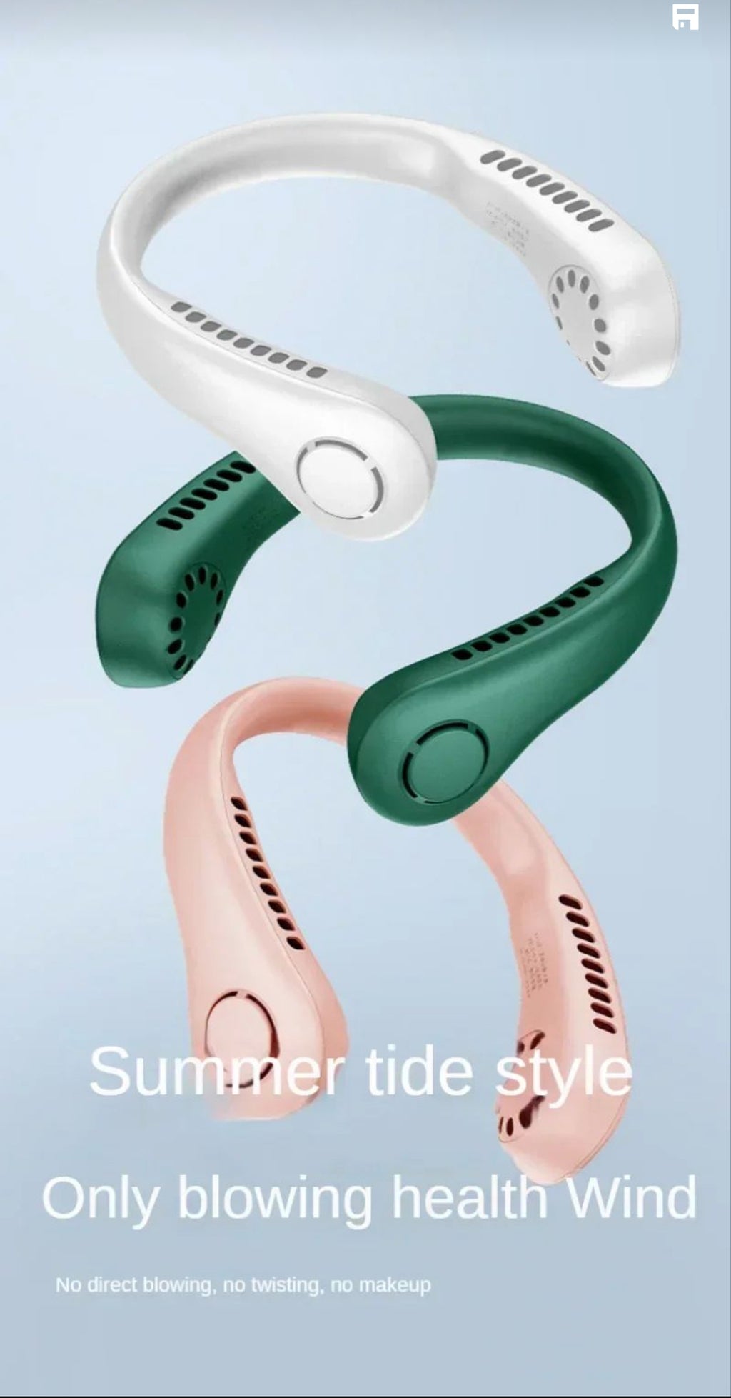 Portable Mini Neck Hanging Fan USB Rechargeable Wearable Forv