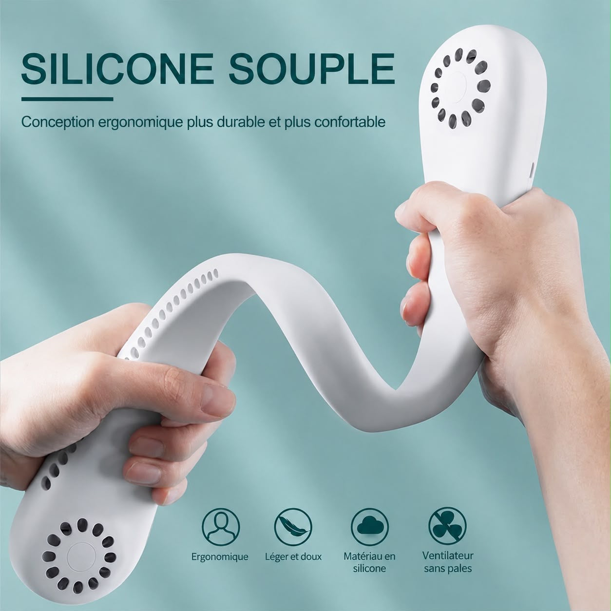 Portable Mini Neck Hanging Fan USB Rechargeable Wearable Forv