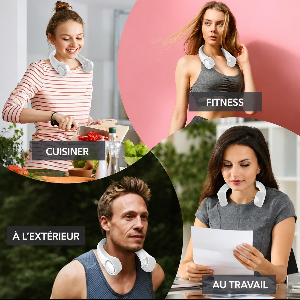 Portable Mini Neck Hanging Fan USB Rechargeable Wearable Forv
