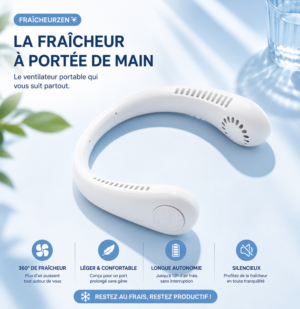 Portable Mini Neck Hanging Fan USB Rechargeable Wearable Forv